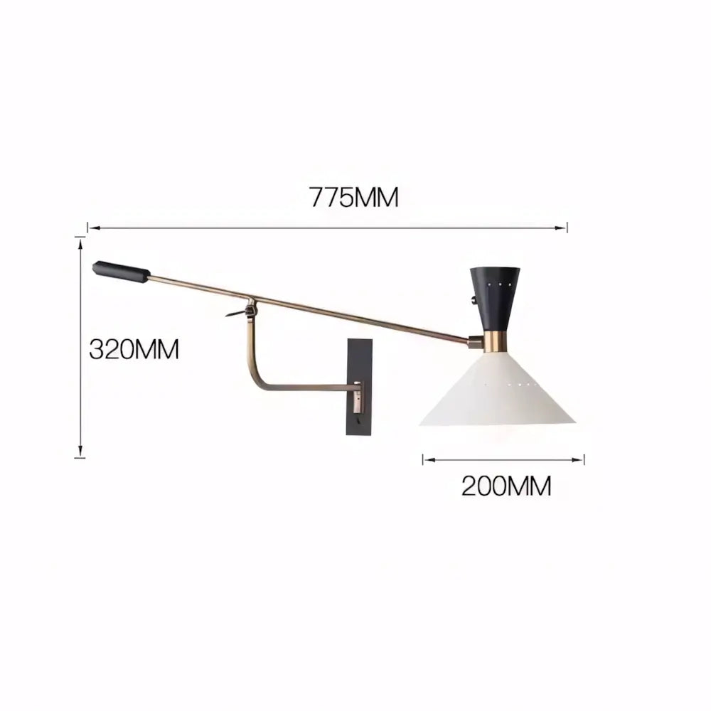 Luminaria Arandela Articulada Branca Minimalista Radiant