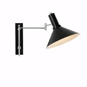 Luminaria Arandela Articulada Cone Moderna Minimalista Radiant preto