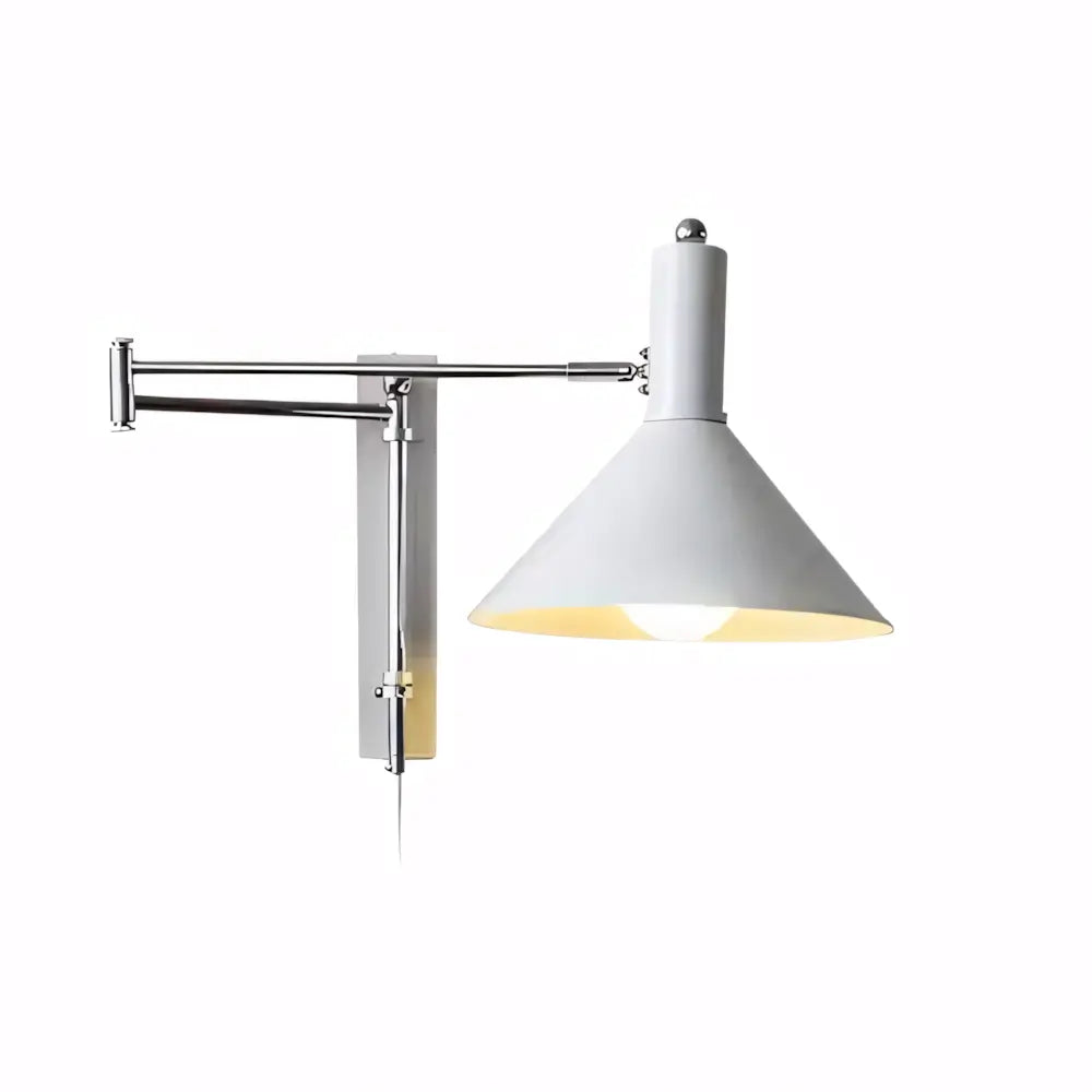 Luminaria Arandela Articulada Cone Moderna Minimalista Radiant branco
