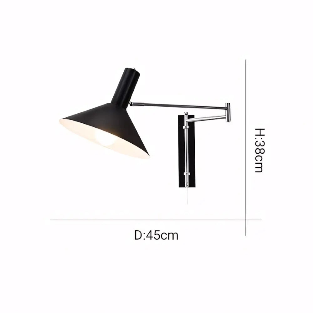 Luminaria Arandela Articulada Cone Moderna Minimalista Radiant