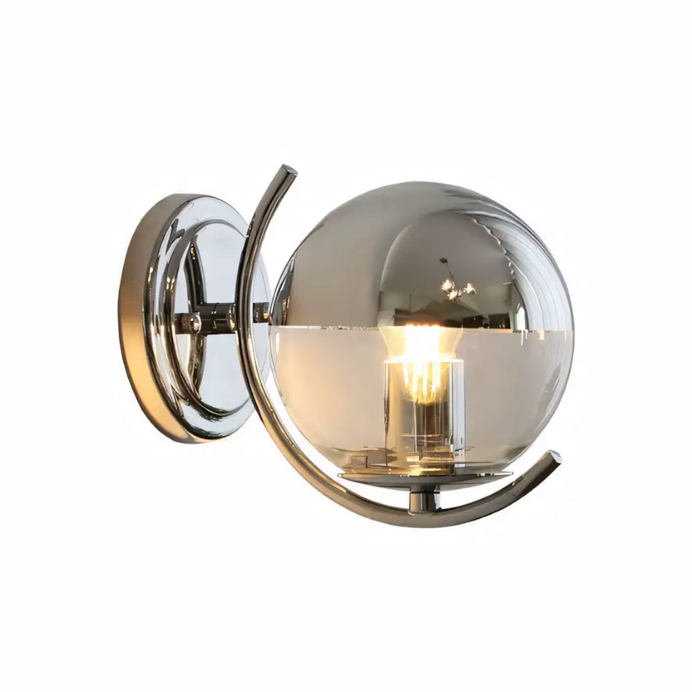 Luminaria Arandela Bola Vidro Metal Moderna Radiant