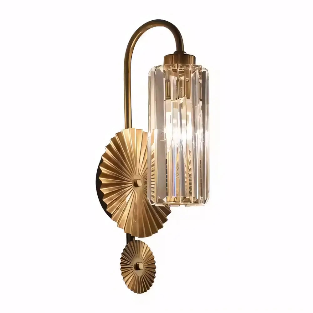 Luminaria Arandela Cristal Dourada Moderna Minimalista Radiant