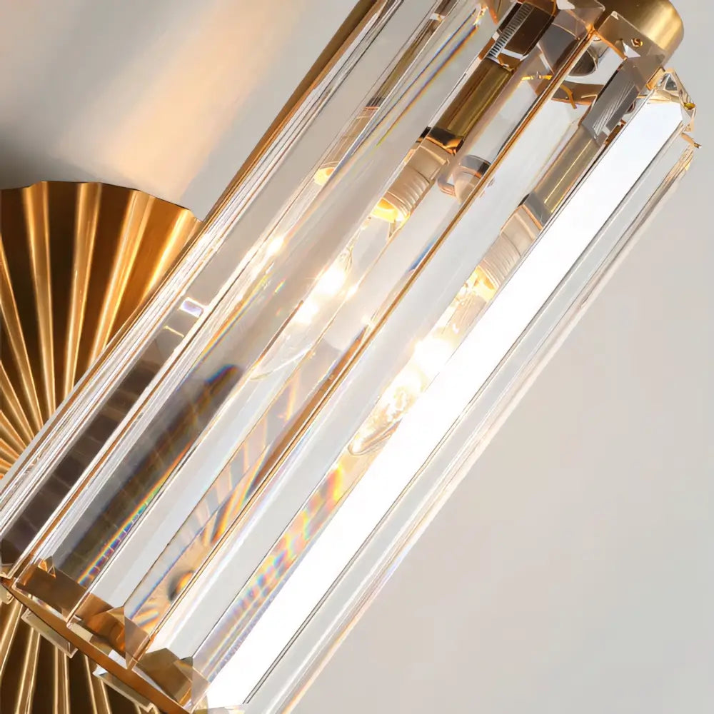 Luminaria Arandela Cristal Dourada Moderna Minimalista Radiant