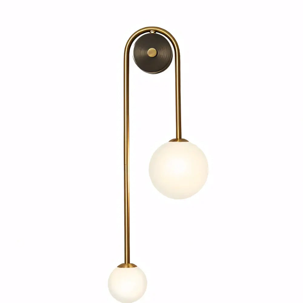 Luminaria Arandela Dupla Bola Moderna Radiant dourado