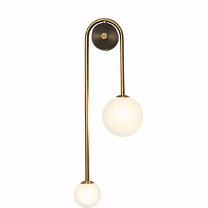 Luminaria Arandela Dupla Bola Moderna Radiant dourado