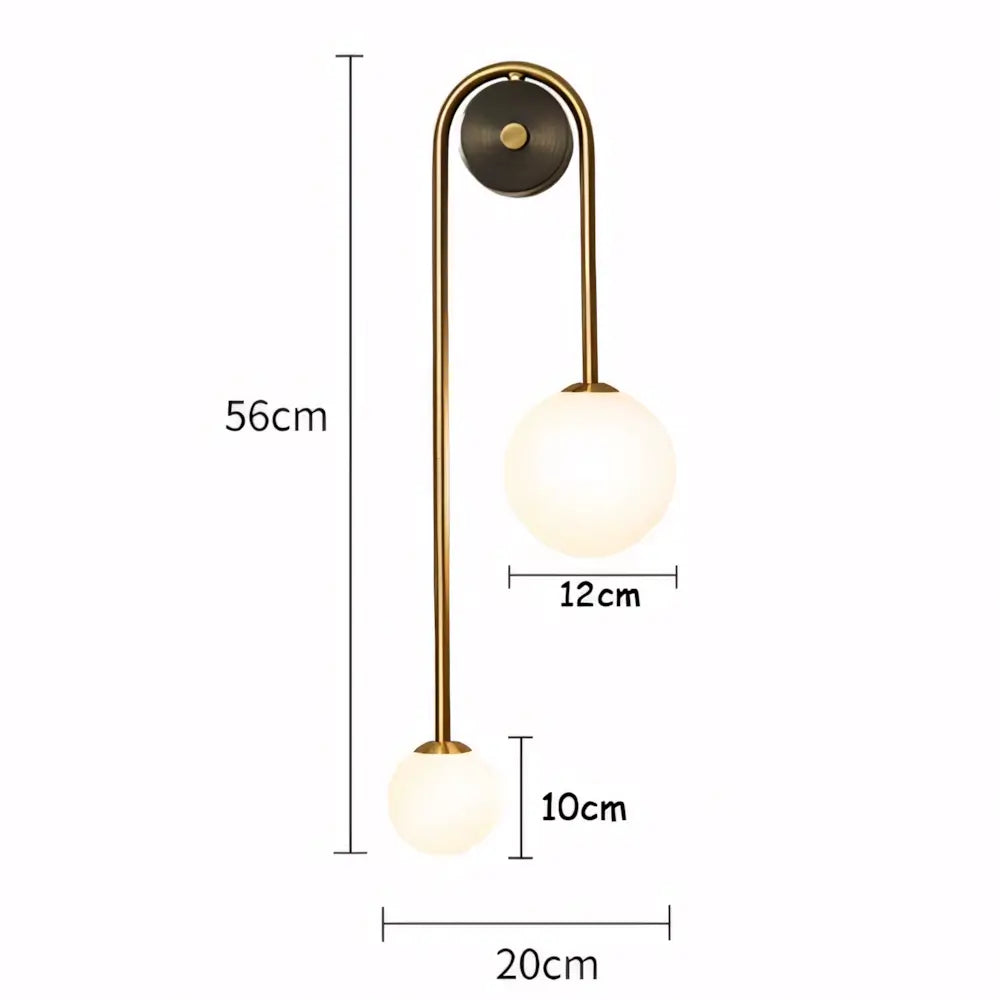 Luminaria Arandela Dupla Bola Moderna Radiant