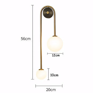 Luminaria Arandela Dupla Bola Moderna Radiant