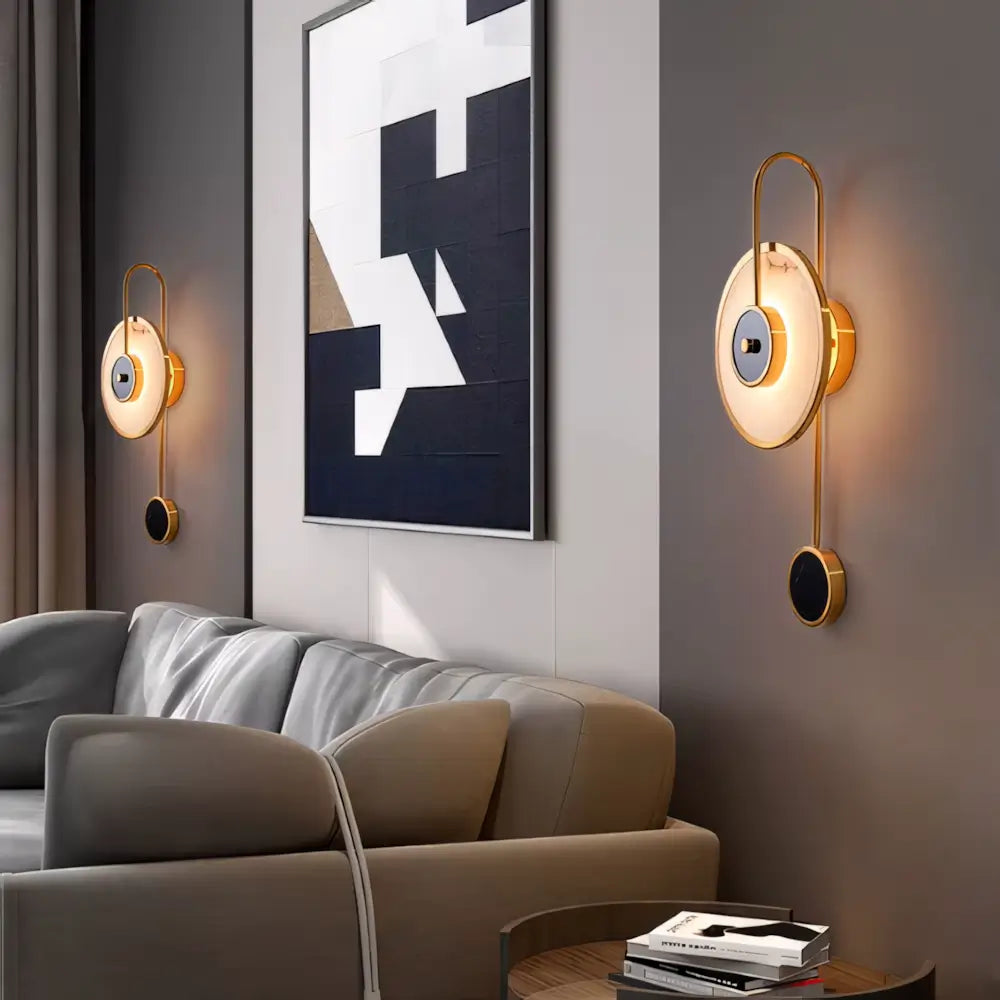 Luminaria Arandela Retro Moderna Minimalista Mármore Radiant