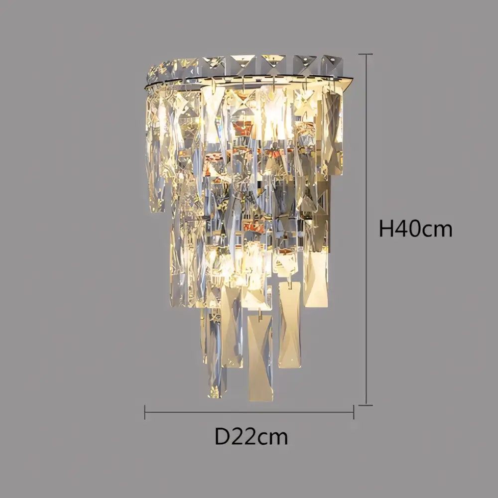Luminária Arandela de Cristal Moderna Prata