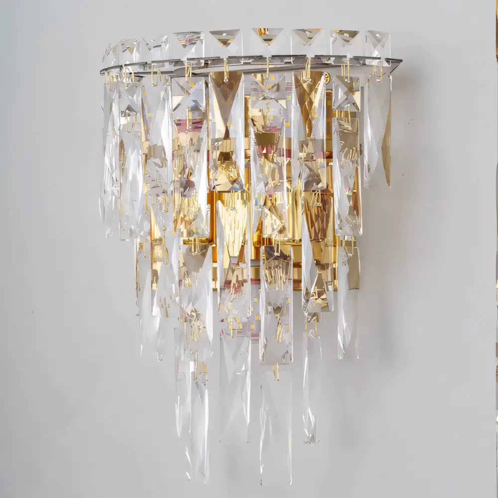 Luminária Arandela de Cristal Moderna Prata