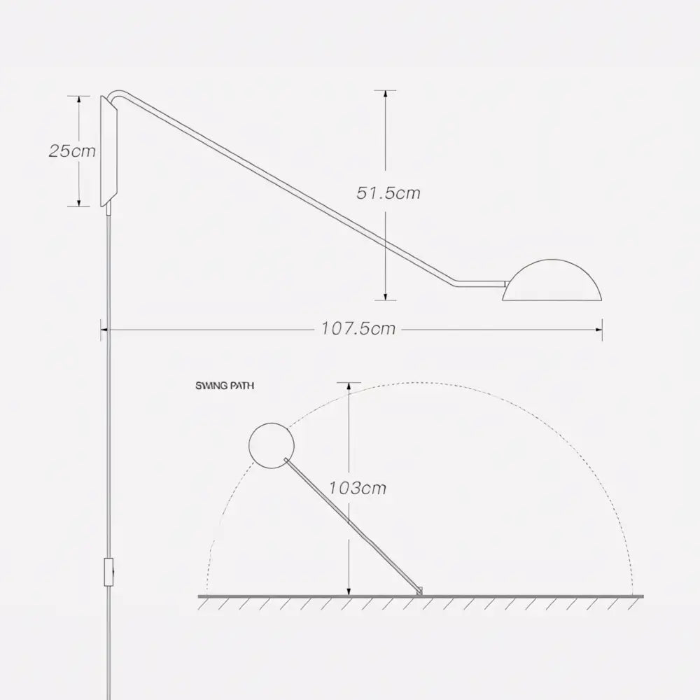 Luminaria Arandela de Parede Articulada Minimalista Radiant