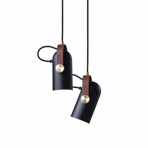 Luminária Pendente Articulada Metal Moderna Minimalista Radiant Preto Duplo
