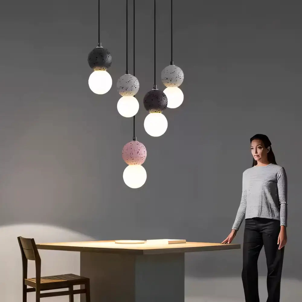 Luminaria Pendente Bola Rustico Moderno Minimalista Radiant