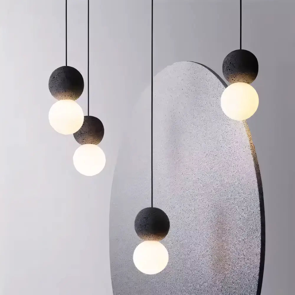 Luminaria Pendente Bola Rustico Moderno Minimalista Radiant
