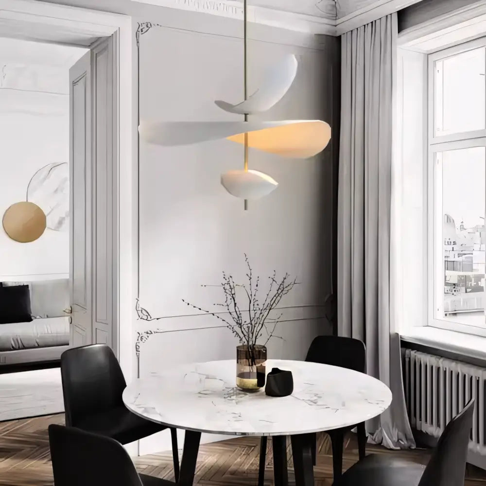 Luminária Pendente Branco Moderno Minimalista Metal Radiant