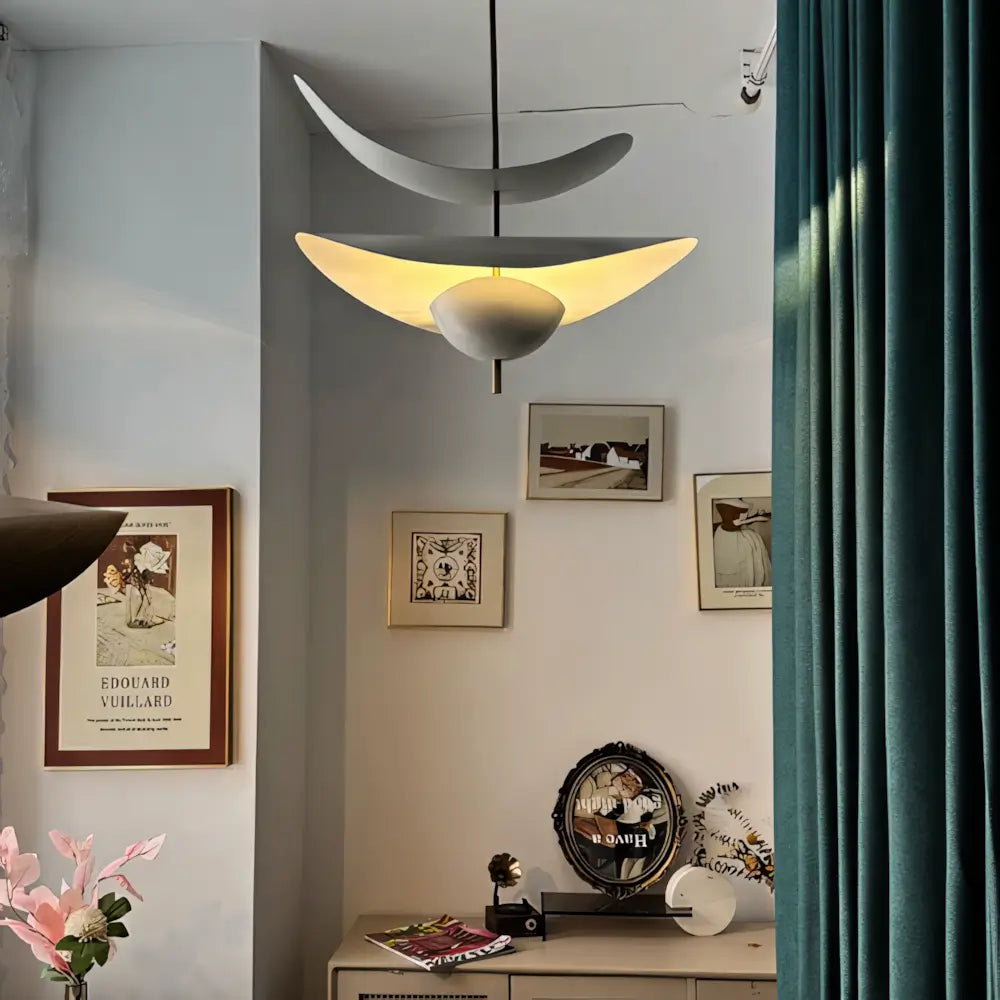 Luminária Pendente Branco Moderno Minimalista Metal Radiant