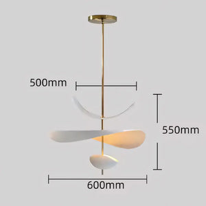 Luminária Pendente Branco Moderno Minimalista Metal Radiant