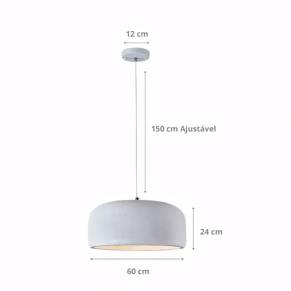 Luminária Pendente Branco Moderno Minimalista Poliestireno Radiant