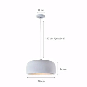 Luminária Pendente Branco Moderno Minimalista Poliestireno Radiant