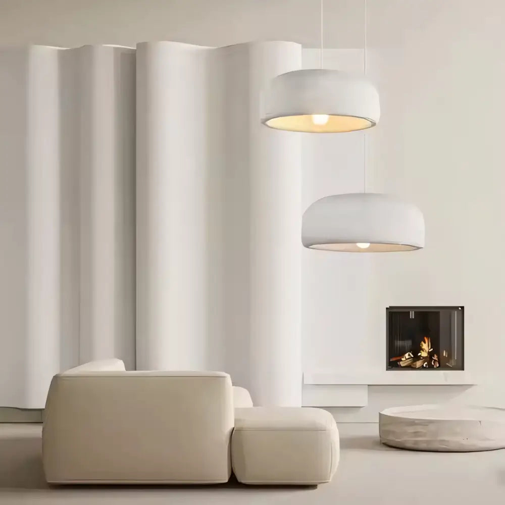 Luminária Pendente Branco Moderno Minimalista Poliestireno Radiant