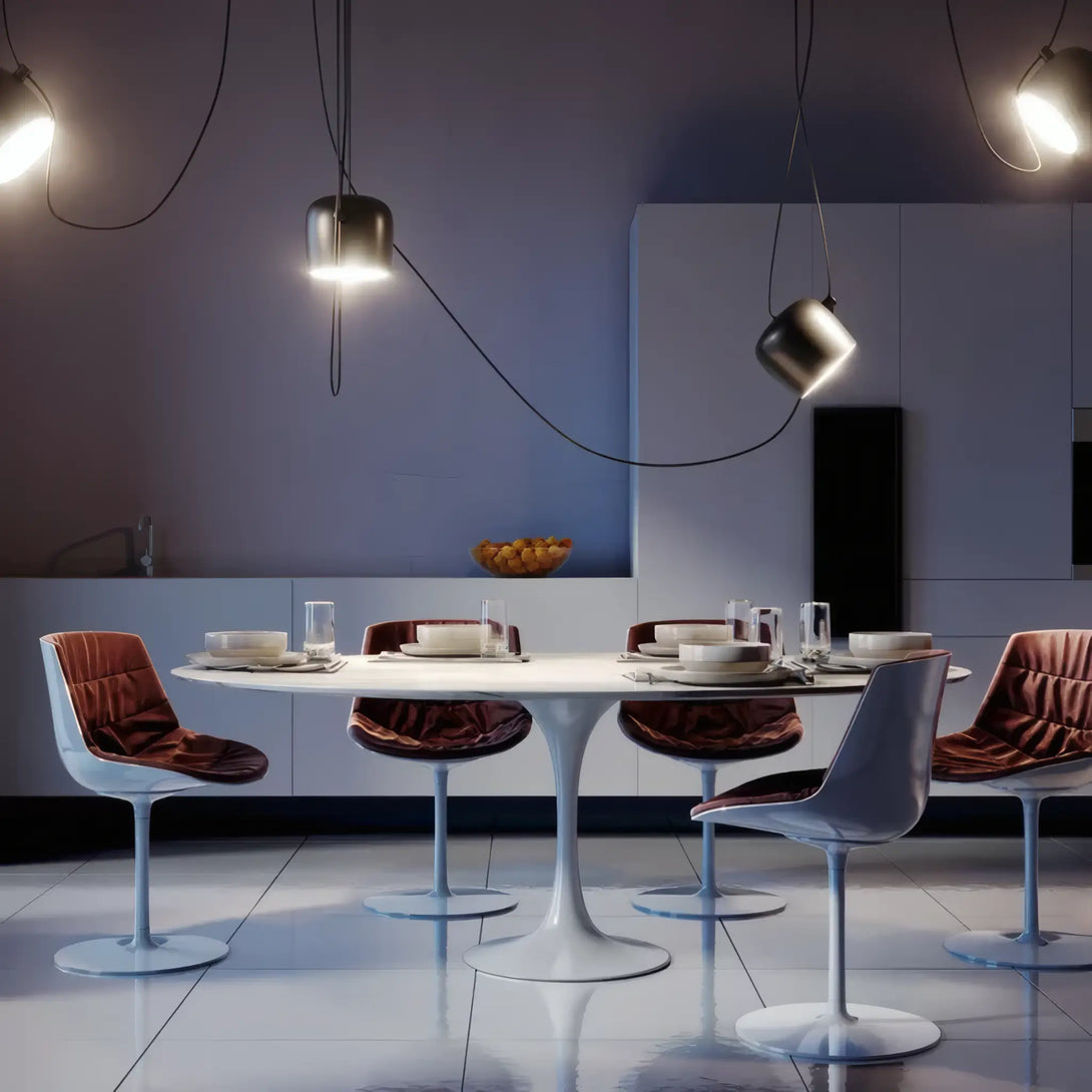 Luminária Pendente Cluster Contemporânea Múltiplo em Alumínio Preto Fosco Aim