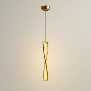 Luminária Pendente Cristal Dourado Moderno Minimalista Radiant