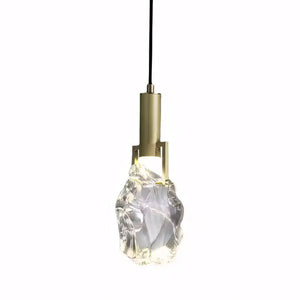 Luminaria Pendente Cristal Moderno Minimalista Dourado Radiant