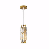 Luminaria Pendente Cristal Vidro Moderno Minimalista Radiant Dourado