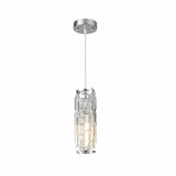 Luminaria Pendente Cristal Vidro Moderno Minimalista Radiant Prata Cromado