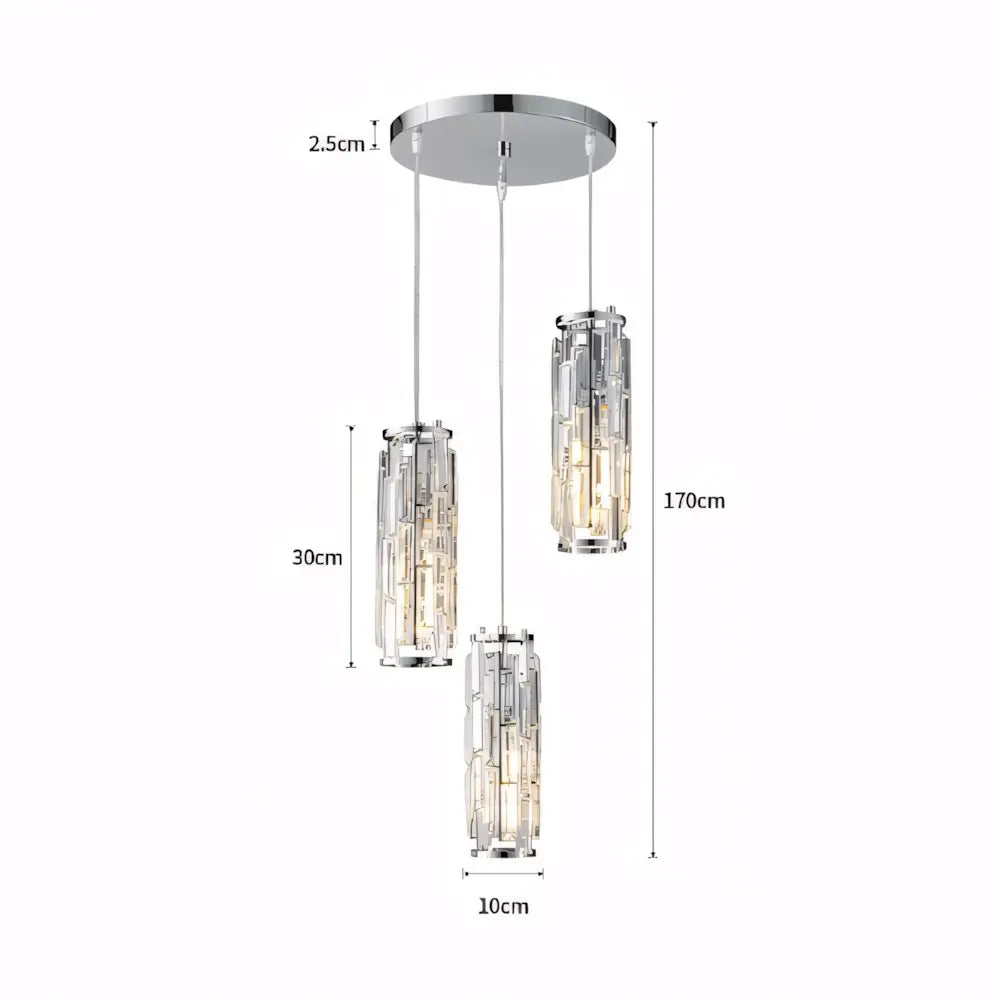 Luminaria Pendente Cristal Vidro Moderno Minimalista Radiant