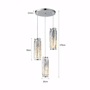 Luminaria Pendente Cristal Vidro Moderno Minimalista Radiant
