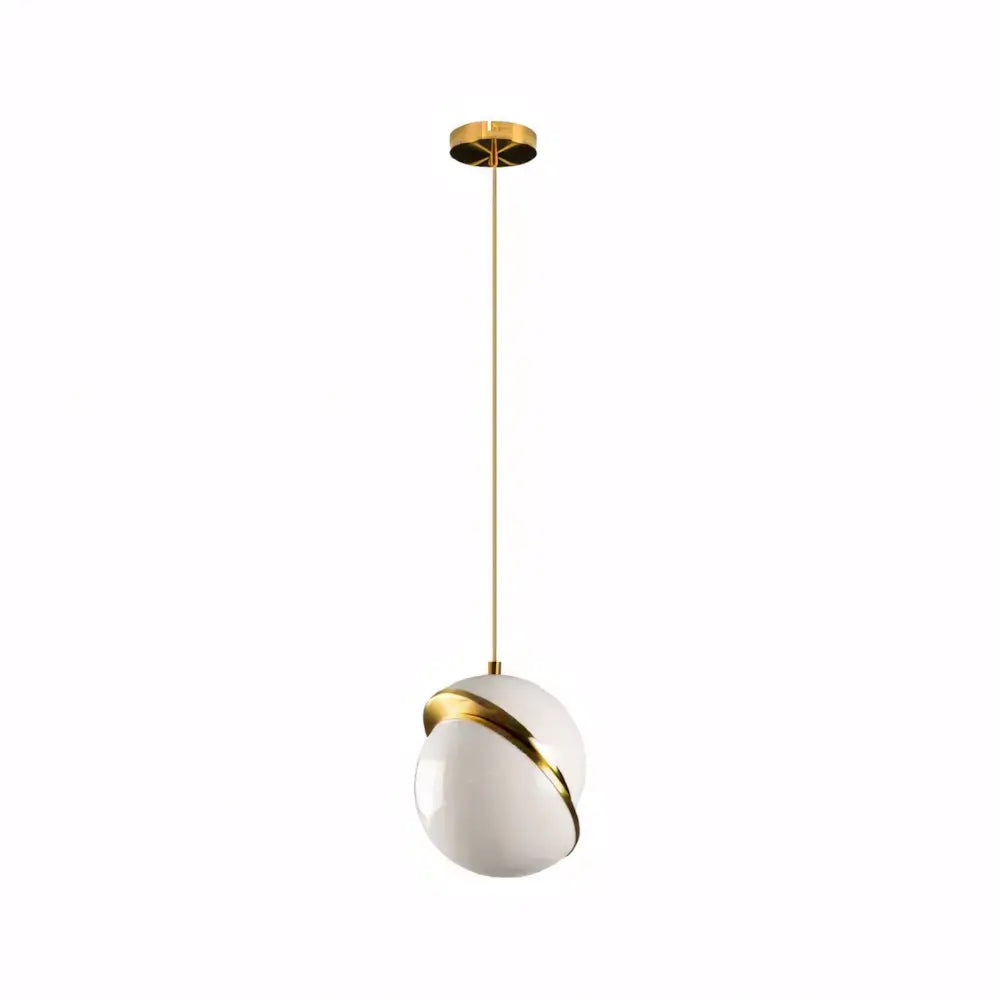 Luminaria Pendente Dourado Bola Moderno Radiant