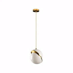 Luminaria Pendente Dourado Bola Moderno Radiant