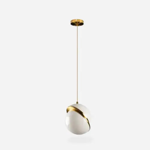 Luminária Pendente Dourado Bola Moderno Crescent