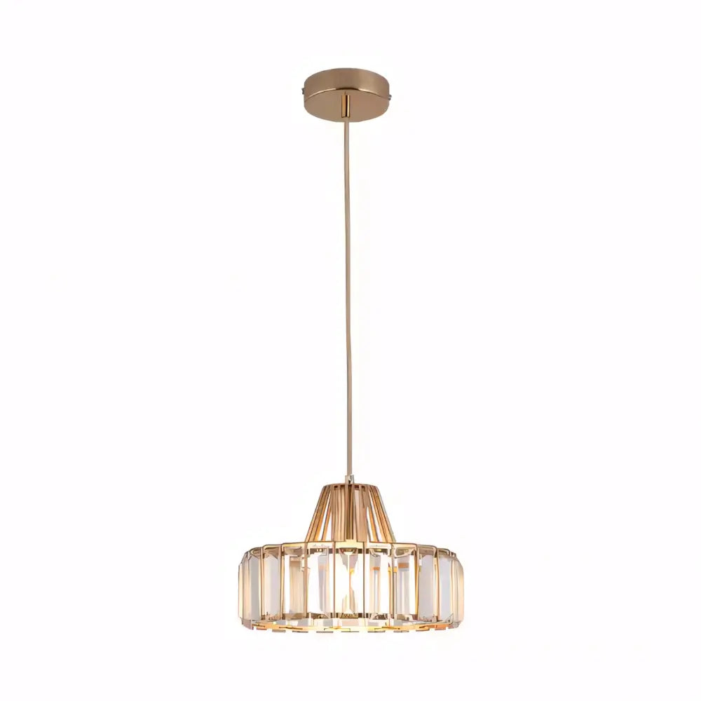 Luminaria Pendente Dourado Cristal Moderno Minimalista Radiant