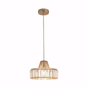 Luminaria Pendente Dourado Cristal Moderno Minimalista Radiant