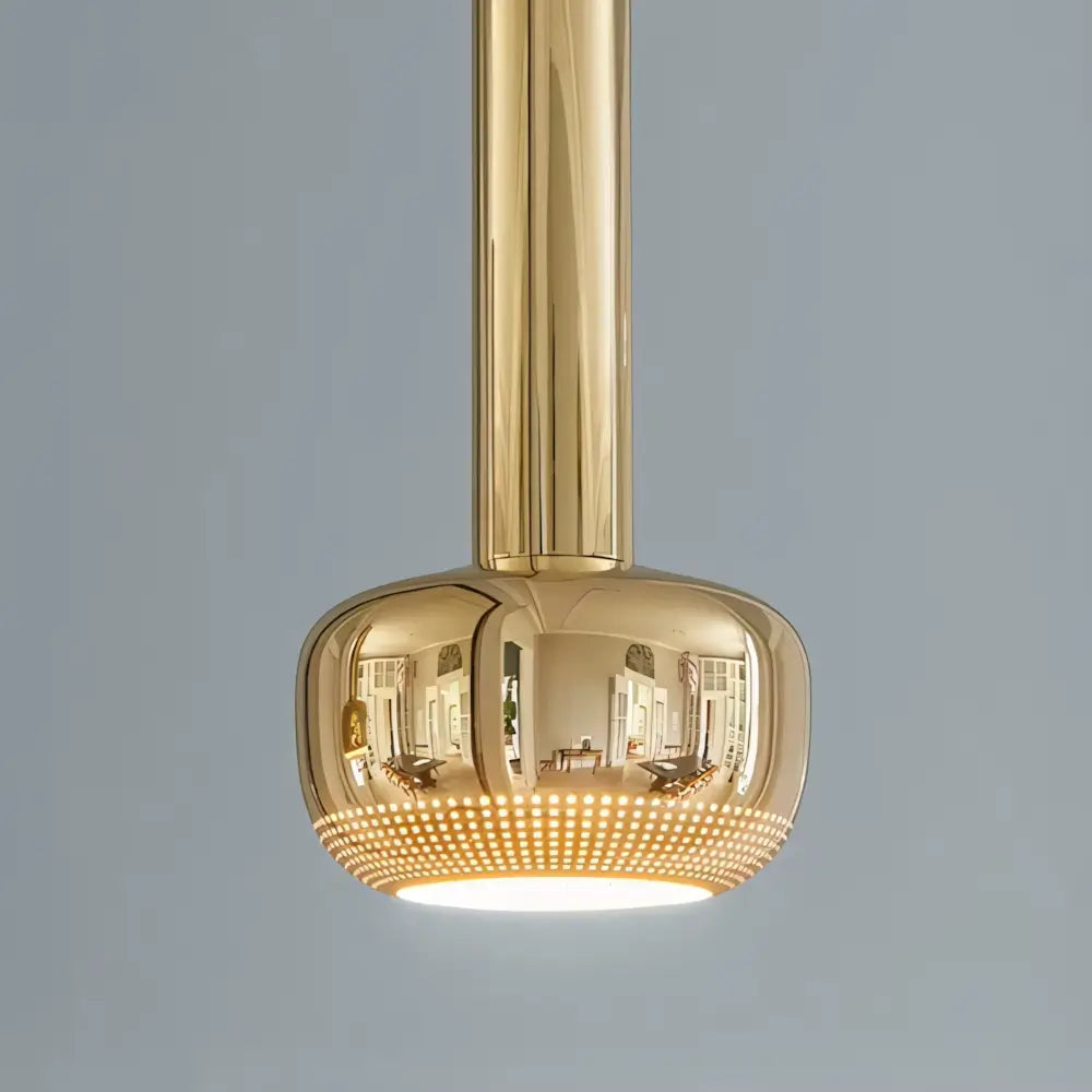 Luminaria Pendente Led Minimalista Moderno Metal Radiant dourado