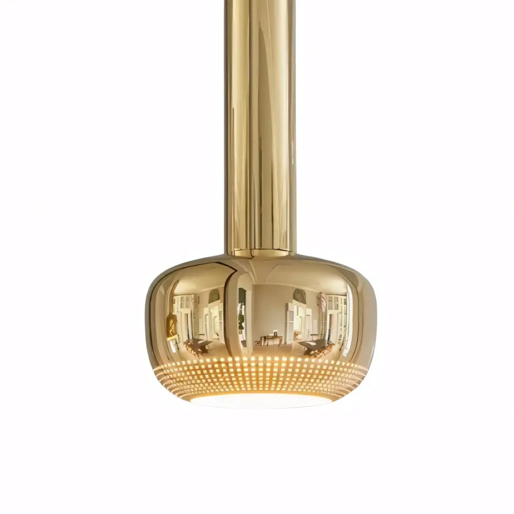 Luminaria Pendente Led Minimalista Moderno Metal Radiant Dourado