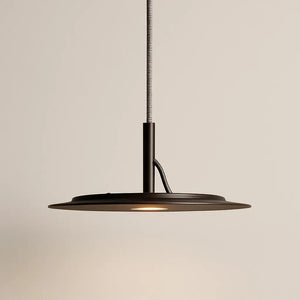 Luminária Pendente Led Moderno Minimalista Preto Tule