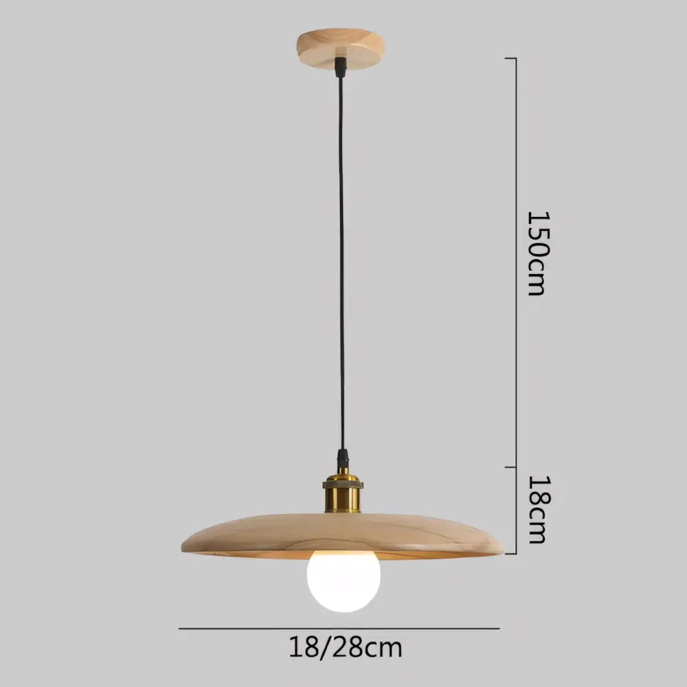 Luminaria Pendente Madeira Industrial Moderno Minimalista Radiant
