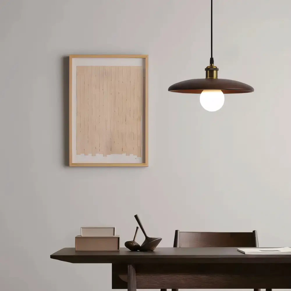 Luminaria Pendente Madeira Industrial Moderno Minimalista Radiant