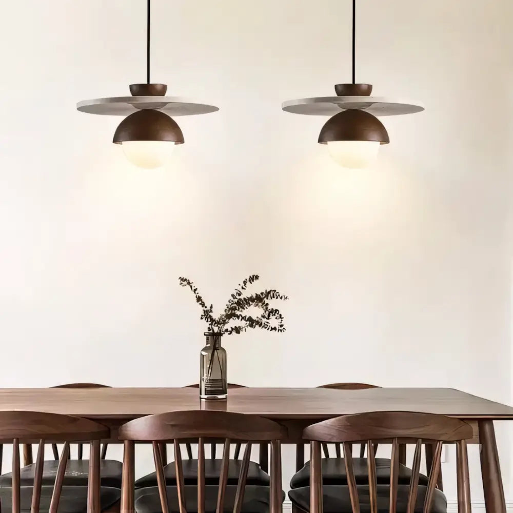 Luminaria Pendente Madeira Marmore Moderna Minimalista Radiant