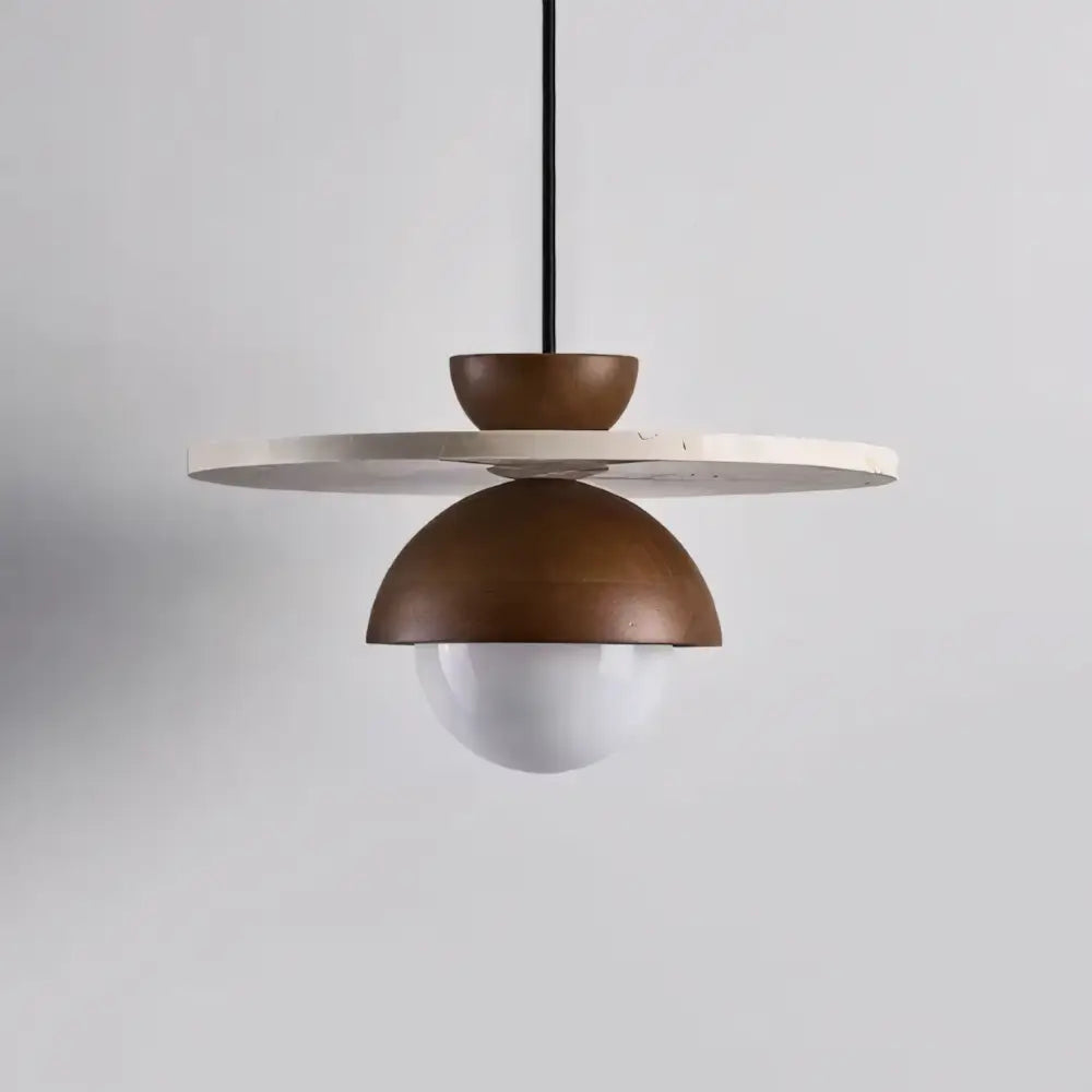 Luminaria Pendente Madeira Marmore Moderna Minimalista Radiant