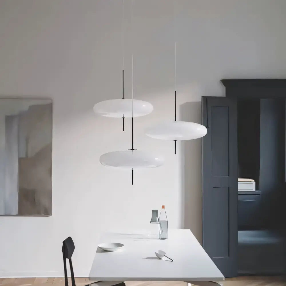 Luminaria Pendente Moderna Minimalista Disco Oval Ufo
