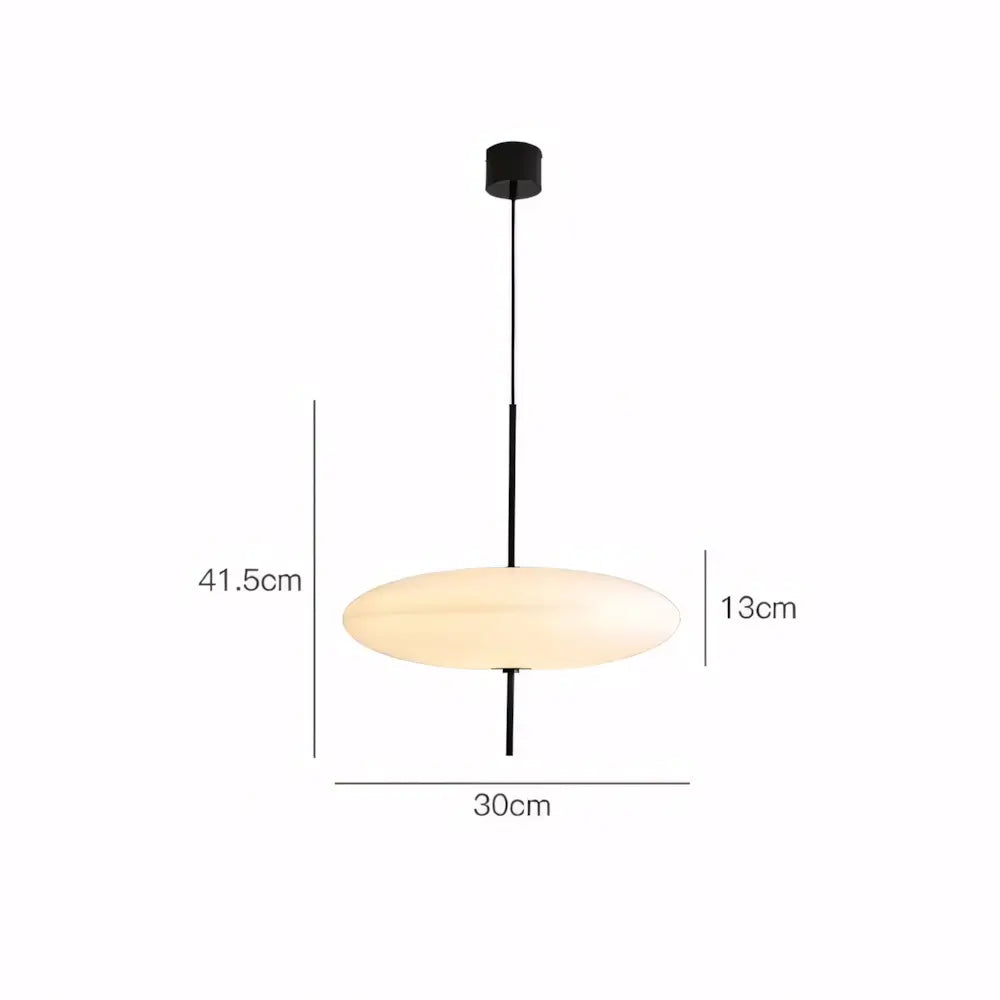 Luminaria Pendente Moderna Minimalista Disco Oval Ufo