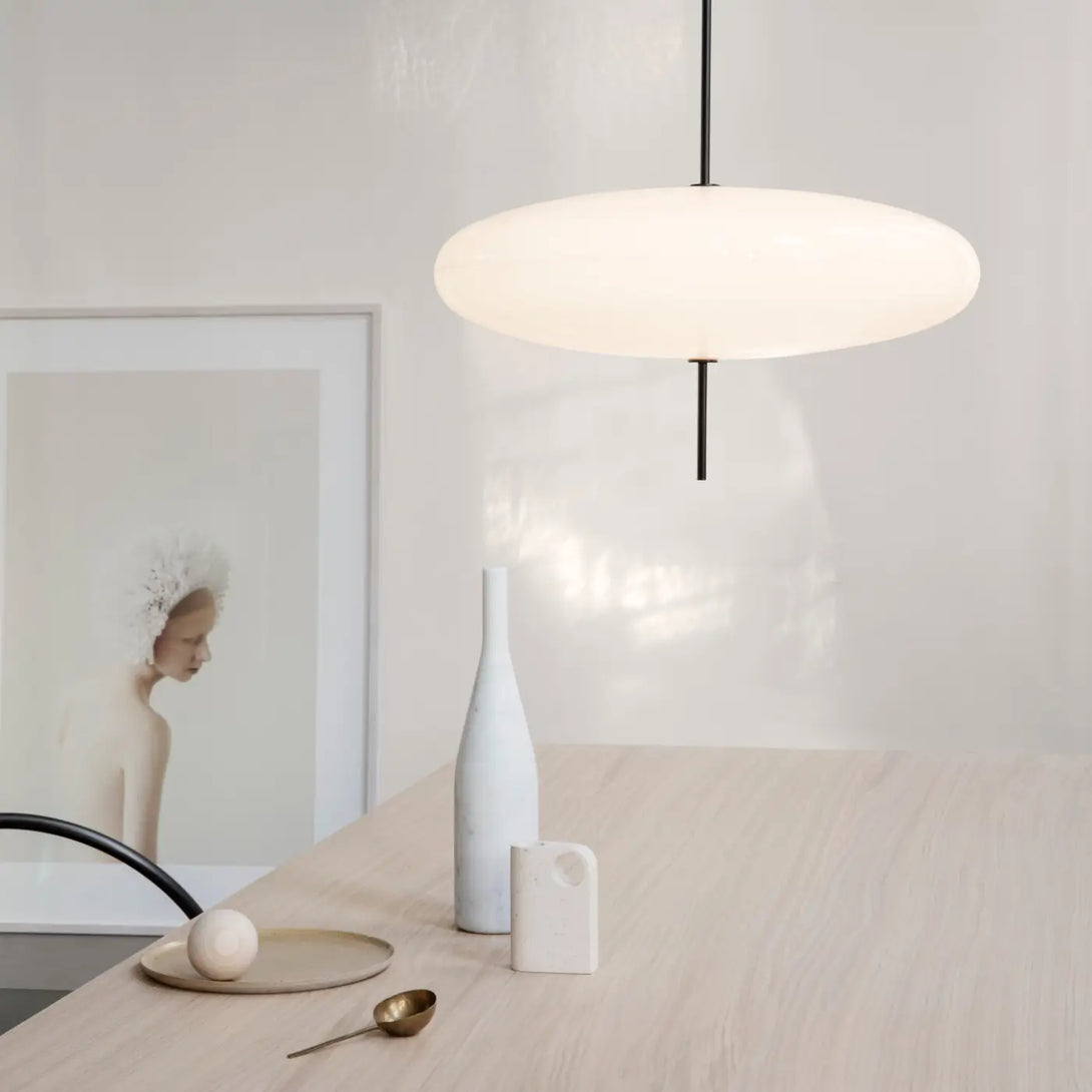 Luminária Pendente Moderna Minimalista Disco Oval Ufo 50 cm