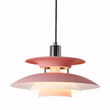 Luminaria Pendente Moderna Minimalista Metal PH5 rosa