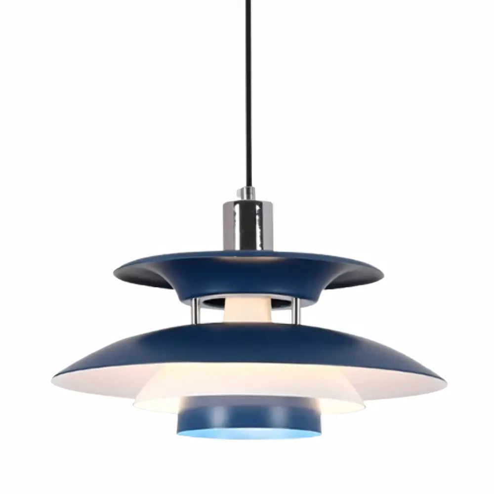 Luminaria Pendente Moderna Minimalista Metal PH5 azul
