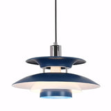 Luminaria Pendente Moderna Minimalista Metal PH5 azul
