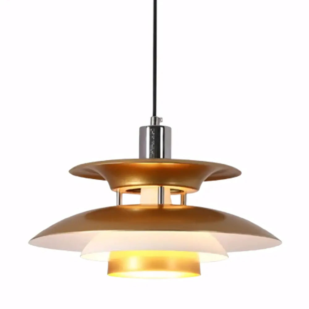 Luminaria Pendente Moderna Minimalista Metal PH5 dourado